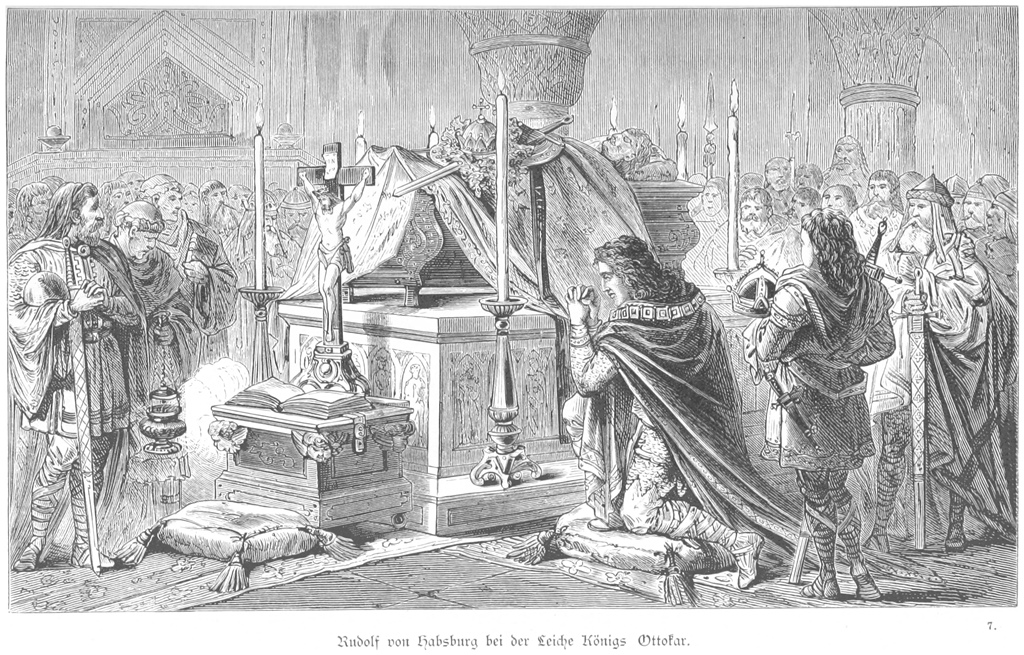 Rudolf I at Funeral of Ottokar II